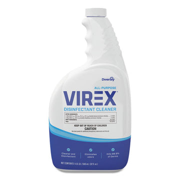 Diversey™ Virex All-purpose Disinfectant Cleaner, Lemon Scent, 32 Oz Spray Bottle, 4-carton freeshipping - TVN Wholesale